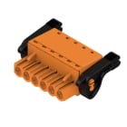 WEIDMULLER - Connettori per circuito stampato, 320V, 24A, Passo 5.08mm, 3.31mm², 6 poli, PUSH IN con attuatore, Box BLF 5.08HC/06/180LR SN OR BX.