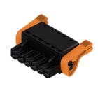 WEIDMULLER - Connettori per circuito stampato, 320V, 24A, Passo 5.08mm, 3.31mm², 6 poli, PUSH IN con attuatore, Box BLF 5.08HC/06/180LH SN BK BX. 1014770000