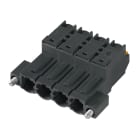 WEIDMULLER - Connettori per circuito stampato 1000V 24A Passo 7.62mm 2.5mm² 5 poli PUSH IN con attuatore Molla autobl SLF 7.62HP/05/180F SN BK BX.