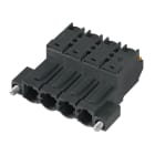 WEIDMULLER - Connettori per circuito stampato 1000V 24A Passo 7.62mm 2.5mm² 5 poli PUSH IN con attuatore Molla autobl SLF 7.62HP/05/180F SN BK BX.