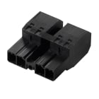 WEIDMULLER - Connettori per circuito stampato 800V 57A Passo 7.62mm 10mm² 5 poli PUSH IN senza attuatore Molla autobl SVF 7.62HP/05/180MSF3 SN BK BX.