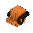 WEIDMULLER - Connettori per circuito stampato, 320V, 20.8A, Passo 5.08mm, 3.31mm², 3 poli, PUSH IN con attuatore, BLDF 5.08/03/180LR SN OR BX. 1065140000