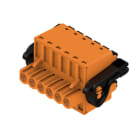 WEIDMULLER - Connettori per circuito stampato 320V 20.8A Passo 5.08mm 3.31mm² 6 poli PUSH IN attuatore Box BLDF 5.08/06/180LR SN OR BX.