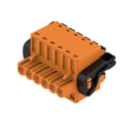 WEIDMULLER - Connettori per circuito stampato 320V 20.8A Passo 5.08mm 3.31mm² 6 poli PUSH IN con attuatore Box BLDF 5.08/06/180LH SN OR BX. 1065250000