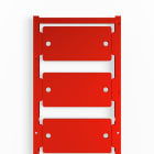 WEIDMULLER - Siglatura dispositivi, Larghezza: 60 mm, poliammide 66, rosso, Campo delle temperature di impiego: -40...100 °C CC 30/60 O4MM MC NE RT.