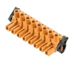 WEIDMULLER - Connettori per circuito stampato, 500V, 29A, Passo 7.62mm, 4mm², 8 poli, Collegamento a vite, BLZ 7.62HP/08/180LR SN OR BX. 1164890000