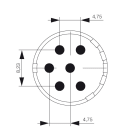 WEIDMULLER - Inserto di contatto (Connettori circolari), Codolo a saldare, Calice a saldare, Calici a saldare, M23, Numero di poli: 6, Codifica: nessuno SAI-M23-SE-6-F