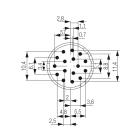 WEIDMULLER - Inserto di contatto M23, 16 poli, 17mm, boccola a saldare, connettori circolari, contatti stampa, codifica nessuna: SAI-M23-BE-16-17MM.