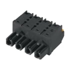 WEIDMULLER - Connettori per circuito stampato, 1000V, 29A, Passo 7.62mm, 2.5mm², 6 poli, PUSH IN con attuatore, BLF 7.62HP/06/180 SN BK BX.