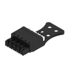 WEIDMULLER - Connettori per circuito stampato, 160V, 17.5A, Passo 3.81mm, 1.5mm², 5 poli, PUSH IN con attuatore, Box BCF 3.81/05/180ZE SN BK BX.