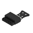 WEIDMULLER - Connettori per circuito stampato 160V 17.5A Passo 3.81mm 1.5mm² 6 poli PUSH IN attuatore Box BCF 3.81/06/180ZE SN BK BX.