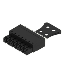 WEIDMULLER - Connettori per circuito stampato 160V 17.5A Passo 3.81mm 1.5mm² 7 poli PUSH IN attuatore Box BCF 3.81/07/180ZE SN BK BX.