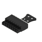 WEIDMULLER - Connettori per circuito stampato 160V 17.5A Passo 3.81mm 1.5mm² 8 poli PUSH IN attuatore Box BCF 3.81/08/180ZE SN BK BX. 1231720000