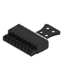 WEIDMULLER - Connettori per circuito stampato 160V 17.5A Passo 3.81mm 1.5mm² 9 poli PUSH IN attuatore Box BCF 3.81/09/180ZE SN BK BX.