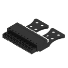 WEIDMULLER - Connettori per circuito stampato 160V 17.5A Passo 3.81mm 1.5mm² 10 poli PUSH IN attuatore Box BCF 3.81/10/180ZE SN BK BX.