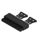 WEIDMULLER - Connettori per circuito stampato 160V 17.5A Passo 3.81mm 1.5mm² 12 poli PUSH IN attuatore Box BCF 3.81/12/180ZE SN BK BX. 1231760000