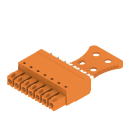 WEIDMULLER - Connettori per circuito stampato 160V 17.5A Passo 3.81mm 1.5mm² 7 poli PUSH IN attuatore Box BCF 3.81/07/180ZE SN OR BX.