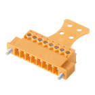 WEIDMULLER - Connettori per circuito stampato, 160V, 17.5A, Passo 3.81mm, 1.5mm², 7 poli, Collegamento a vite, SCZ 3.81/07/180FIZE SN OR BX.