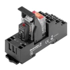 WEIDMULLER - Modulo a relè 24VDC 4CO LED verde con diodo a corsa libera e tasto di prova AgNi, 240VAC 6A, molla autobloccante.