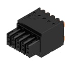 WEIDMULLER - Connettori per circuito stampato 160V 13.4A Passo 3.50mm 1.5mm² 10 poli PUSH IN attuatore Box B2CF 3.50/10/180 SN BK BX. 1277490000