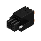 WEIDMULLER - Connettori per circuito stampato 160V 13.4A Passo 3.50mm 1.5mm² 6 poli PUSH IN attuatore Box B2CF 3.50/06/180F SN BK BX. 1277870000