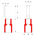 WEIDMULLER - Capicorda, Isolamento: PC, Sezione di collegamento cavo, max.: 3 mm², rosso