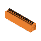 WEIDMULLER - Morsetto per circuito stampato, 320 V, 24 A, Passo in mm: 5.00, 2.5 mm², Numero di poli: 14, PUSH IN con attuatore, Collegamento a saldare THT, 180°,