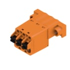 WEIDMULLER - Connettori per circuito stampato, 320V, 25.9A, Passo 5.08mm, 3.31mm², 3 poli, PUSH IN con attuatore, SLF 5.08/03/180F SN OR BX.