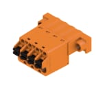WEIDMULLER - Connettori per circuito stampato 320V 25.9A Passo 5.08mm 3.31mm² 4 poli PUSH IN attuatore Box SLF 5.08/04/180F SN OR BX.