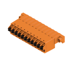 WEIDMULLER - Connettori per circuito stampato 320V 25.9A Passo 5.08mm 3.31mm² 11 poli PUSH IN attuatore Box SLF 5.08/11/180F SN OR BX.