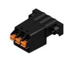 WEIDMULLER - Connettori per circuito stampato 320V 25.9A Passo 5.08mm 3.31mm² 3 poli PUSH IN attuatore Box SLF 5.08/03/180F SN BK BX.