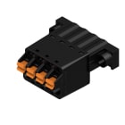 WEIDMULLER - Connettori per circuito stampato, 320V, 25.9A, Passo 5.08mm, 3.31mm², 4 poli, PUSH IN con attuatore, Box SLF 5.08/04/180F SN BK BX.