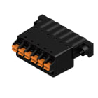 WEIDMULLER - Connettori per circuito stampato 320V 25.9A Passo 5.08mm 3.31mm² 6 poli PUSH IN con attuatore Box SLF 5.08/06/180F SN BK BX.