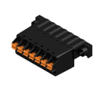 WEIDMULLER - Connettori per circuito stampato, 320V, 25.9A, Passo 5.08mm, 3.31mm², 7 poli, PUSH IN con attuatore, Box SLF 5.08/07/180F SN BK BX.