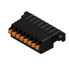 WEIDMULLER - Connettori per circuito stampato 320V 25.9A Passo 5.08mm² 3.31mm² 8 poli PUSH IN attuatore Box SLF 5.08/08/180F SN BK BX.