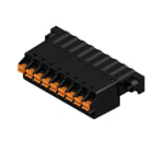 WEIDMULLER - Connettori per circuito stampato 320V 25.9A Passo 5.08mm 3.31mm² 9 poli PUSH IN attuatore Box SLF 5.08/09/180F SN BK BX.