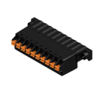 WEIDMULLER - Connettori per circuito stampato 320V 25.9A Passo 5.08mm 3.31mm² 10 poli PUSH IN attuatore Box SLF 5.08/10/180F SN BK BX.