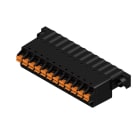 WEIDMULLER - Connettori per circuito stampato 320V 25.9A Passo 5.08mm 3.31mm² 12 poli PUSH IN attuatore Box SLF 5.08/12/180F SN BK BX.