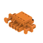 WEIDMULLER - Connettori per circuito stampato 320V 24A Passo 5.08mm 3.31mm² 4 poli PUSH IN attuatore Box BLF 5.08HC/04/180DF SN OR BX.