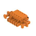 WEIDMULLER - Connettori per circuito stampato, 320V, 24A, Passo 5.08mm, 3.31mm², 5 poli, PUSH IN con attuatore, BLF 5.08HC/05/180DF SN OR BX.