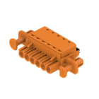 WEIDMULLER - Connettori per circuito stampato 320V 24A Passo 5.08mm² 3.31mm² 6 poli PUSH IN attuatore Box BLF 5.08HC/06/180DF SN OR BX.