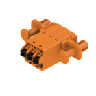 WEIDMULLER - Connettori per circuito stampato 320V 25.9A Passo 5.08mm 3.31mm² 3 poli PUSH IN con attuatore Box SLF 5.08/03/180DF SN OR BX.