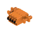 WEIDMULLER - Connettori per circuito stampato, 320V, 25.9A, Passo 5.08mm, 3.31mm², 4 poli, PUSH IN con attuatore, Box SLF 5.08/04/180DF SN OR BX.