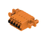 WEIDMULLER - Connettori per circuito stampato 320V 25.9A Passo 5.08mm 3.31mm² 5 poli PUSH IN attuatore Box SLF 5.08/05/180DF SN OR BX.
