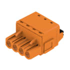 WEIDMULLER - Connettori per circuito stampato 320V 24A Passo 5.08mm 3.31mm² 4 poli PUSH IN attuatore Box BLF 5.08HC/04/180B SN OR BX.