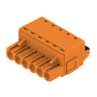 WEIDMULLER - Connettori per circuito stampato 320V 24A Passo 5.08mm 3.31mm² 6 poli PUSH IN con attuatore Box BLF 5.08HC/06/180B SN OR BX.