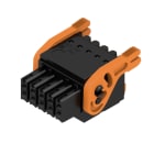 WEIDMULLER - Connettori per circuito stampato 160V 13.4A Passo 3.50mm 1.5mm² 10 poli PUSH IN attuatore Box B2CF 3.50/10/180LH SN BK BX