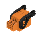 WEIDMULLER - Connettori per circuito stampato 160V 13.4A Passo 3.50mm 1.5mm² 6 poli PUSH IN attuatore Box B2CF 3.50/06/180LH SN OR BX.
