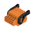 WEIDMULLER - Connettori per circuito stampato 160V 13.4A Passo 3.50mm 1.5mm² 10 poli PUSH IN attuatore Box B2CF 3.50/10/180LH SN OR BX.