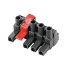WEIDMULLER - Connettori per circuito stampato, 500V, 29A, Passo 7.62mm, 4mm², 6 poli, Collegamento a vite, BLZ 7.62IT/06/180MF5 SN BK BX.